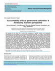 Research paper thumbnail of Accountability of local government authorities: A developing economy perspective