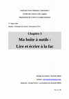 Research paper thumbnail of Ma boîte à outils: Lire et écrire à la fac