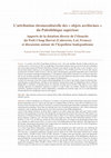 Research paper thumbnail of L'attribution chronoculturelle des « objets arciformes » du Paléolithique supérieur