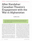 Research paper thumbnail of After Kandahar: Canadian Theatre’s Engagement with the War in Afghanistan