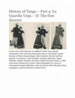 Research paper thumbnail of History of Tango – Part 4: La Guardia Vieja – II: The first dancers