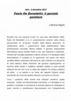 Research paper thumbnail of Paolo De Benedetti: il geniale pontiere, 2 dicembre 2017