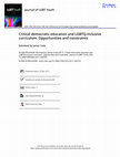 Research paper thumbnail of Critical democratic education and LGBTQ-inclusive curriculum: Opportunities and constraints