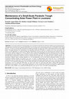 Research paper thumbnail of Maintenance of a Small-Scale Parabolic Trough Concentrating Solar Power Plant in Louisiana