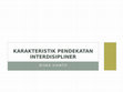 Research paper thumbnail of Power Poin Makalah Karakteristik Pend Interdisipliner.pptx