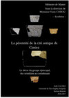 Research paper thumbnail of La pérennité de la cité antique de Cimiez Le décor du groupe épiscopal, du corinthien au corinthisant