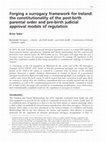 Research paper thumbnail of Forging a surrogacy framework for Ireland: the constitutionality of the post-birth parental order and pre-birth judicial approval models of regulation