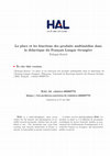 Research paper thumbnail of La place et les fonctions des produits multimédias dans la didactique du français langue étrangère