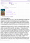 Research paper thumbnail of Le statut logique de la fiction (médiévale) : compte rendu de V. Greene, Logical Fictions in Medieval Literature and Philosophy