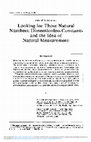 Research paper thumbnail of Looking for Those Natural Numbers: Dimensionless Constants and the Idea of Natural Measurement 1