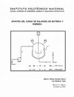 Research paper thumbnail of APUNTES DEL CURSO DE BALANCES DE MATERIA Y ENERGÍA