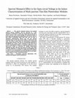 Research paper thumbnail of Spectral mismatch effect to the open-circuit voltage in the indoor characterization of multi-junction thin-film photovoltaic modules