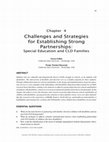 Research paper thumbnail of Chapter 4 Challenges and Strategies for Establishing Strong Partnerships: Special Education and CLD Families (pages 65-83)