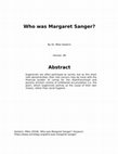 Research paper thumbnail of Margaret Sanger's Message to the Poor