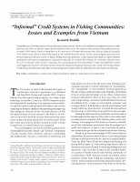 Research paper thumbnail of (2011) “Informal” Credit Systems in Fishing Communities: Issues and Examples from Vietnam. Human Organization 70(3): 224-232 (K. Ruddle).