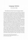 Research paper thumbnail of Language Attrition The Intellectual and Social Context of Language Attrition