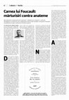 Research paper thumbnail of [4] Carnea lui Foucault: mărturisiri contra anateme | On Michel Foucault, Les Aveux de la chair, 2018 (Revista 22 | No. 1459, 13-19.03.2018)