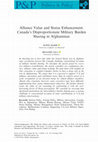 Research paper thumbnail of Alliance Value and Status Enhancement: Canadas Disproportionate Military Burden Sharing in Afghanistan