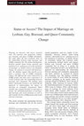 Research paper thumbnail of Status or Access? The Impact of Marriage on Lesbian, Gay, Bisexual, and Queer Community Change