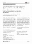 Research paper thumbnail of Temporal and spatial patterns in behavioral responses of marine predators to a sudden influx of abalone prey (Haliotis rufescens