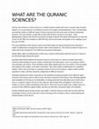 Research paper thumbnail of An introduction to the Quranic Sciences