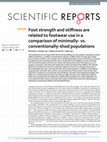 Research paper thumbnail of Foot strength and stiffness are related to footwear use in a comparison of minimally-vs. conventionally-shod populations OPEN