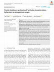 Research paper thumbnail of Finnish healthcare professionals’ attitudes towards robots:
Reflections on a population sample