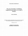 Research paper thumbnail of Surveillance and crack dealings: The use of emails in mobilising neighbourhood watch on a road in Brixton