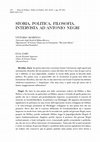 Research paper thumbnail of Storia, politica, filosofia. Intervista ad Antonio Negri