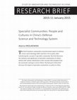 Research paper thumbnail of Specialist Communities: People and Cultures in China’s Defense Science and Technology System