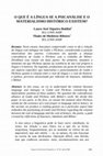 Research paper thumbnail of O que é a língua se a psicanálise e o materialismo histórico existem? (Lauro Baldini e Thales de Medeiros Ribeiro)