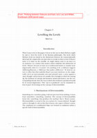 Research paper thumbnail of Levelling the levels