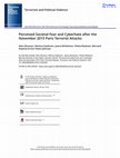 Research paper thumbnail of Terrorism and Political Violence Perceived Societal Fear and Cyberhate after the November 2015 Paris Terrorist Attacks