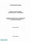 Research paper thumbnail of Comisión Nacional del Agua MANUAL DE AGUA POTABLE, ALCANTARILLADO Y SANEAMIENTO LINEAMIENTOS TECNICOS PARA LA ELABORACIÓN DE ESTUDIOS Y PROYECTOS DE AGUA POTABLE Y ALCANTARILLADO SANITARIO