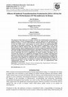 Research paper thumbnail of Effects Of Judicial Transformation Framework (2012-2016) On The Performance Of The Judiciary In Kenya