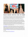 Research paper thumbnail of Online Dresses Shopping Store for Women.docx