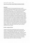 Research paper thumbnail of Draft: Dialect, Power and Politics: Standard English and adolescent identities (2015)