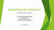 Research paper thumbnail of Maqasid Syariah in Medicine