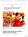 Research paper thumbnail of Disability Pride Student Expo challenges popular notions of normalcy