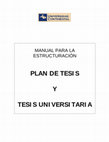 Research paper thumbnail of MANUAL PARA LA ESTRUCTURACIÓN