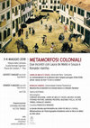 Research paper thumbnail of 3-4 MAGGIO 2018 METAMORFOSI COLONIALI Due incontri con Laura de Mello e Souza e Ronaldo Vainfas