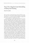 Research paper thumbnail of Twice Two: Hegel's Comic Redoubling of Being and Nothing