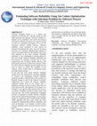 Research paper thumbnail of Estimating Software Reliability Using Ant Colony Optimization Technique with Salesman Problem for Software Process