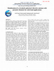 Research paper thumbnail of Modalisation of a circularly polarized directive antenna with parasitic elements for wide band applications