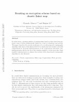 Research paper thumbnail of Breaking an encryption scheme based on chaotic baker map