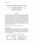 Research paper thumbnail of Performance Analysis of Different Codecs in VoIP using H.323