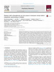 Research paper thumbnail of Patients with schizophrenia are less prone to interpret virtual others' empathetic questioning as helpful