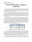 Research paper thumbnail of Industri Manufaktur Logam di Indonesia