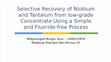 Research paper thumbnail of Selective Recovery of Ni and Ta from low-grade concentrates using a simple and fluoride-free process.pptx