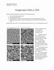 Research paper thumbnail of Perbedaan hasil pengamatan menggunakan SEM dan TEM